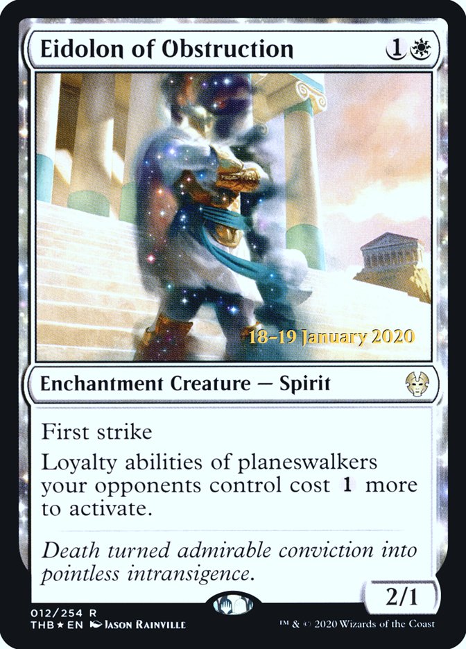 Eidolon of Obstruction [Theros Beyond Death Prerelease Promos] Magic: The Gathering