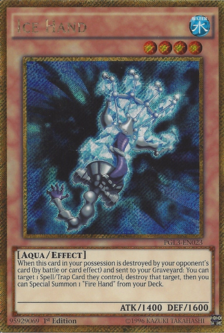Ice Hand [PGL3-EN023] Gold Secret Rare Yu-Gi-Oh!