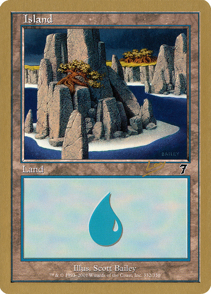 Island (rl332) (Raphael Levy) [World Championship Decks 2002] Magic: The Gathering