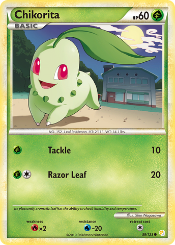 Chikorita (59/123) [HeartGold & SoulSilver: Base Set] Pokémon