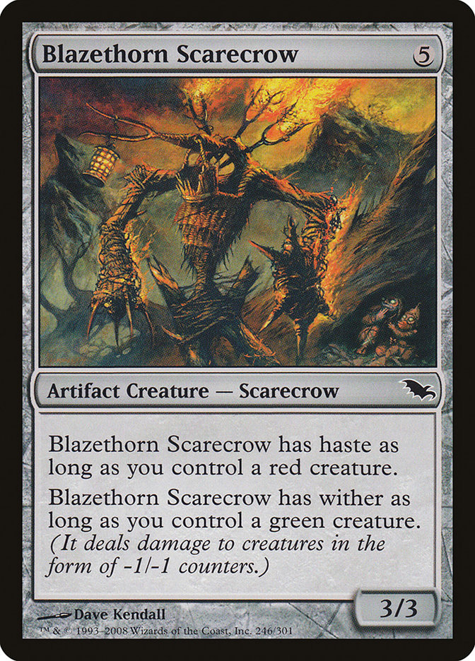 Blazethorn Scarecrow [Shadowmoor] Magic: The Gathering