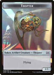 Germ // Thopter (026) Double-Sided Token [Double Masters Tokens] Magic: The Gathering
