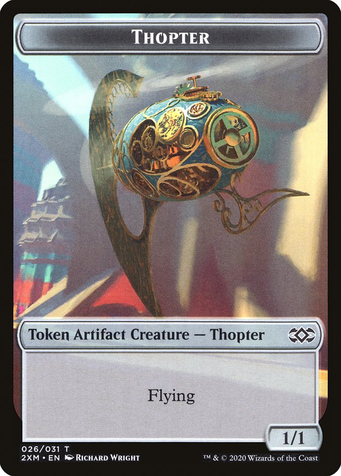 Beast // Thopter (026) Double-Sided Token [Double Masters Tokens] Magic: The Gathering