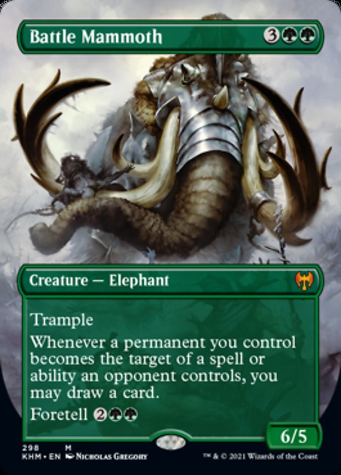 Battle Mammoth (Borderless Alternate Art) [Kaldheim] Magic: The Gathering