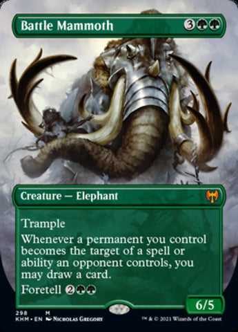 Battle Mammoth (Borderless Alternate Art) [Kaldheim] Magic: The Gathering