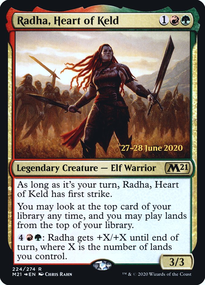 Radha, Heart of Keld [Core Set 2021 Prerelease Promos] Magic: The Gathering