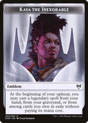 Treasure // Kaya, the Inexorable Emblem Double-Sided Token [Kaldheim Tokens] Magic: The Gathering