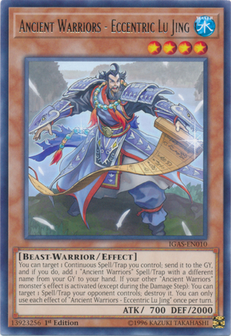 Ancient Warriors - Eccentric Lu Jing [IGAS-EN010] Rare Yu-Gi-Oh!