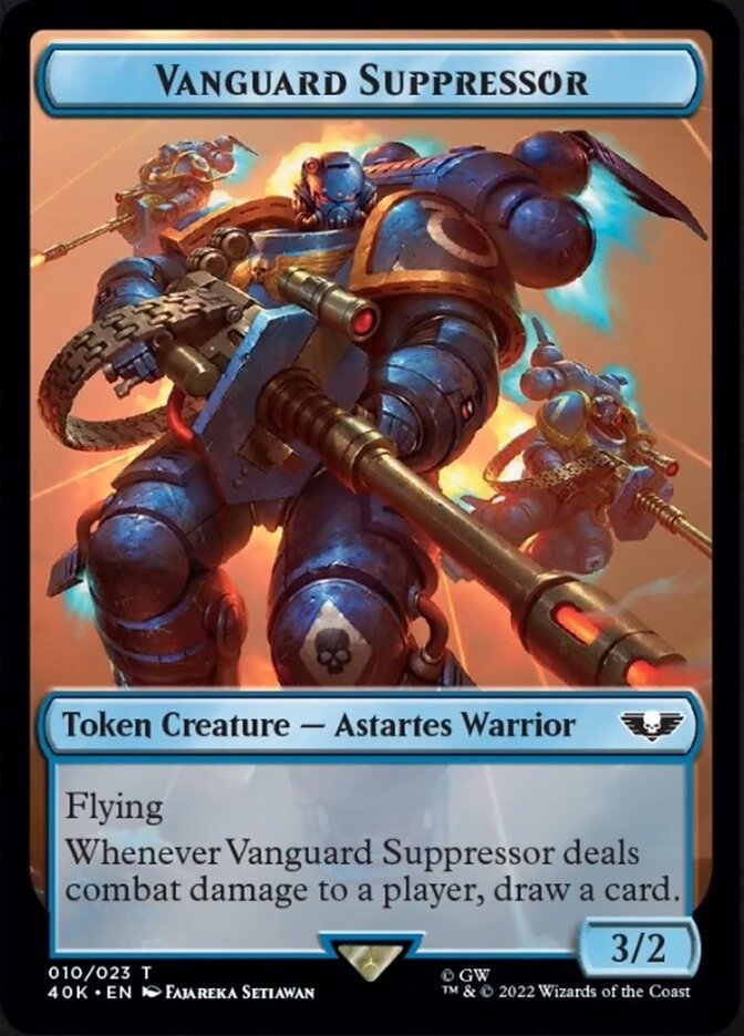 Soldier (004) // Vanguard Suppressor Double-Sided Token (Surge Foil) [Warhammer 40,000 Tokens] Magic: The Gathering