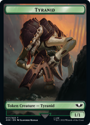 Tyranid (17) // Tyranid Warrior Double-Sided Token [Warhammer 40,000 Tokens] Magic: The Gathering