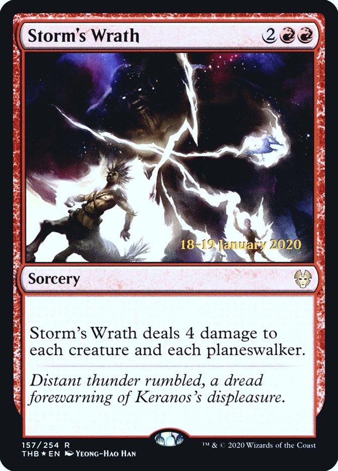 Storm's Wrath [Theros Beyond Death Prerelease Promos] Magic: The Gathering