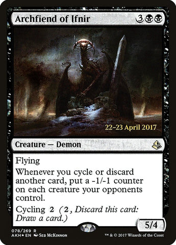 Archfiend of Ifnir [Amonkhet Prerelease Promos] Magic: The Gathering