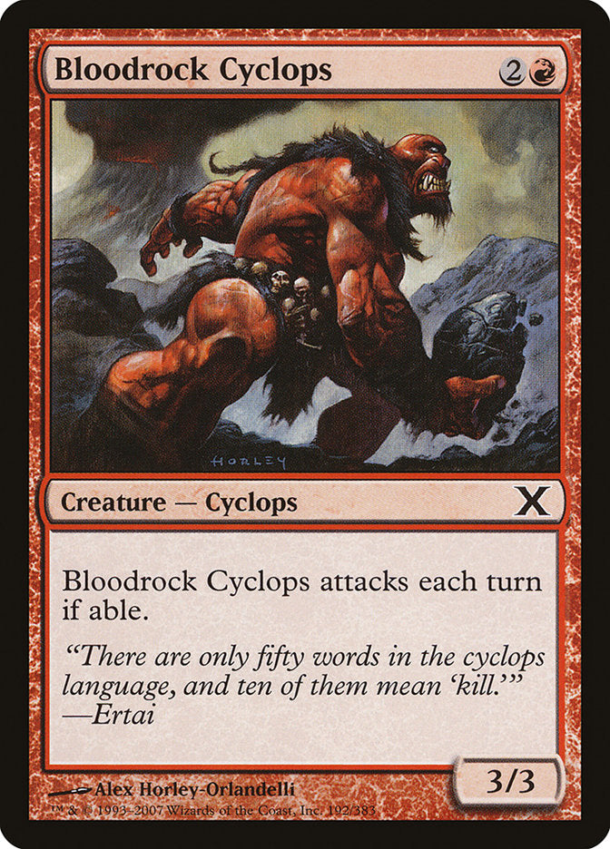 Bloodrock Cyclops [Tenth Edition] Magic: The Gathering