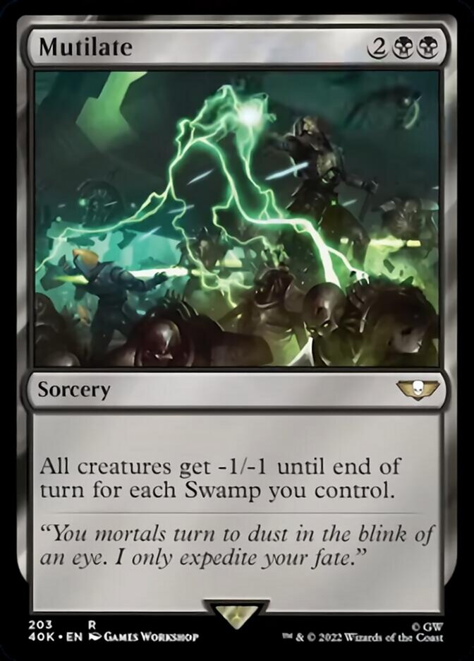 Mutilate (Surge Foil) [Warhammer 40,000] Magic: The Gathering