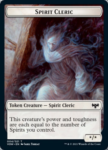 Blood // Spirit Cleric Double-Sided Token [Innistrad: Crimson Vow Tokens] Magic: The Gathering