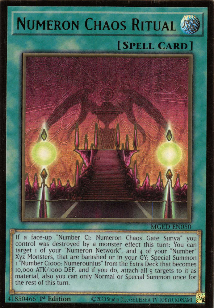 Numeron Chaos Ritual [MGED-EN050] Gold Rare Yu-Gi-Oh!