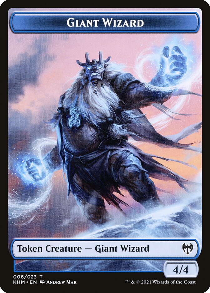 Dwarf Berserker // Giant Wizard Double-Sided Token [Kaldheim Tokens] Magic: The Gathering