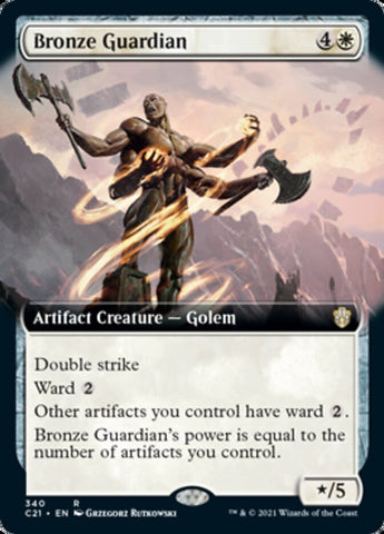 Bronze Guardian (Extended Art) [Commander 2021] Magic: The Gathering