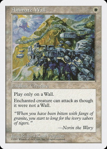 Animate Wall [Fifth Edition] Magic: The Gathering