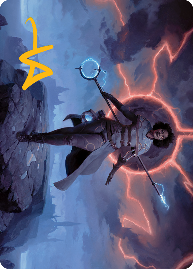Rona, Herald of Invasion Art Card (Gold-Stamped Signature) [March of the Machine Art Series] Magic: The Gathering