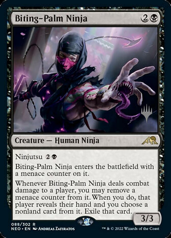 Biting-Palm Ninja (Promo Pack) [Kamigawa: Neon Dynasty Promos] Magic: The Gathering