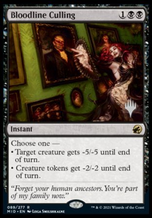 Bloodline Culling (Promo Pack) [Innistrad: Midnight Hunt Promos] Magic: The Gathering