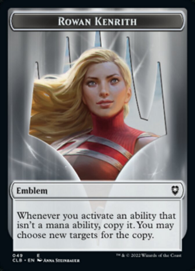 Rowan Kenrith Emblem // Copy Double-Sided Token [Commander Legends: Battle for Baldur's Gate Tokens] Magic: The Gathering