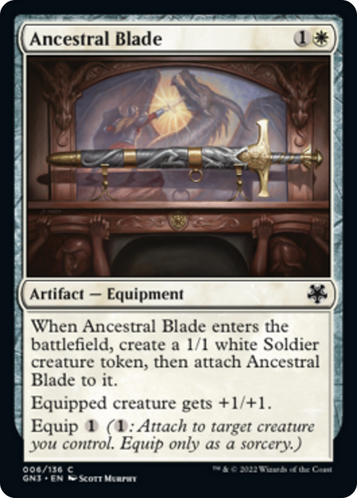 Ancestral Blade [Game Night: Free-for-All] Magic: The Gathering
