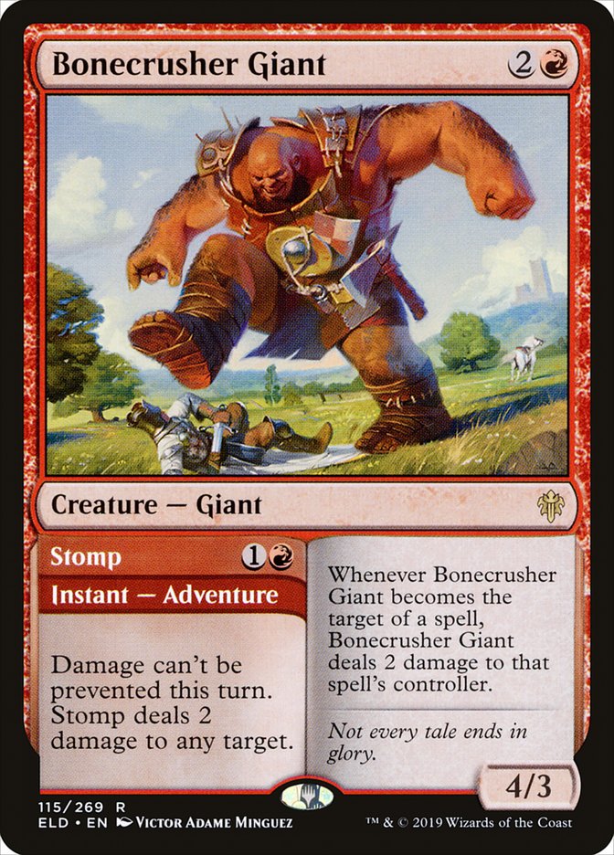 Bonecrusher Giant // Stomp [Throne of Eldraine] Magic: The Gathering