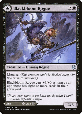 Blackbloom Rogue // Blackbloom Bog [Zendikar Rising] Magic: The Gathering