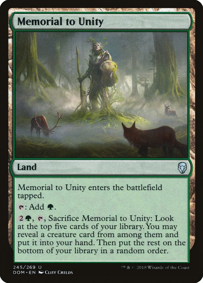Memorial to Unity [Dominaria] Magic: The Gathering