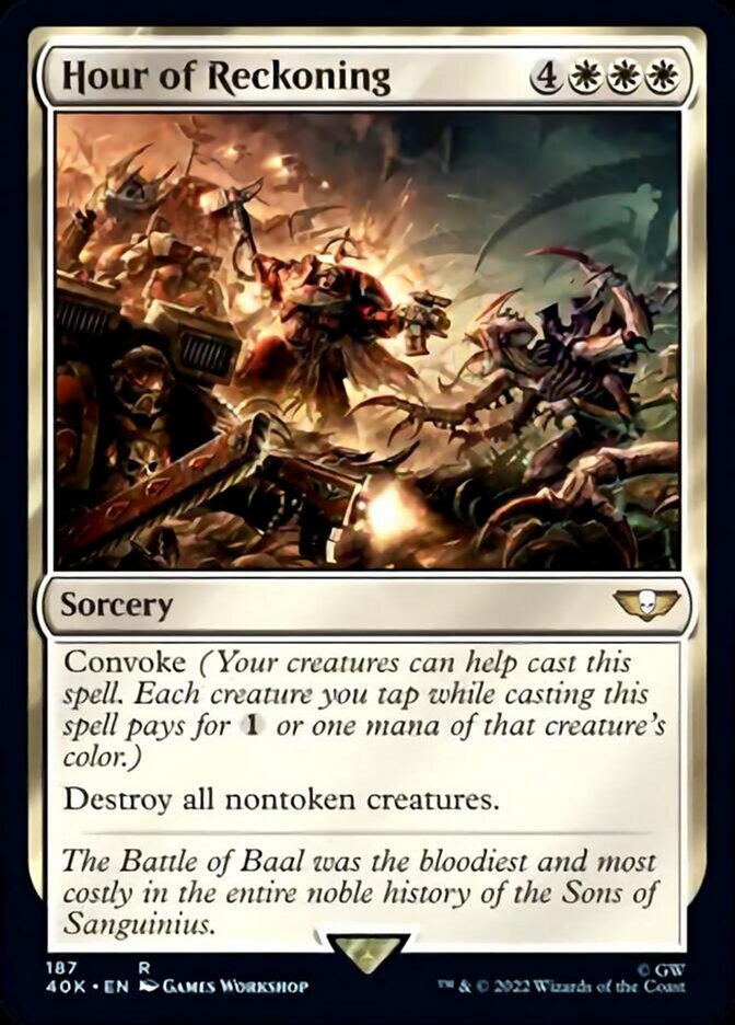 Hour of Reckoning (Surge Foil) [Warhammer 40,000] Magic: The Gathering