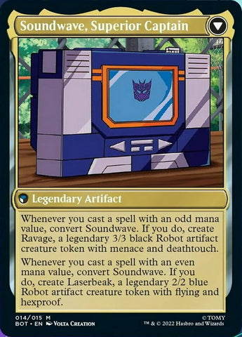 Soundwave, Sonic Spy // Soundwave, Superior Captain [Transformers] Magic: The Gathering