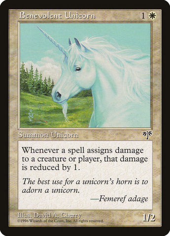 Benevolent Unicorn [Mirage] Magic: The Gathering