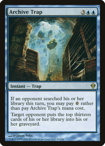 Archive Trap [Zendikar] Magic: The Gathering