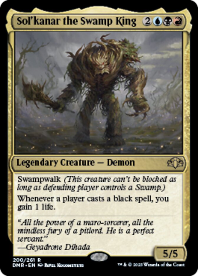 Sol'kanar the Swamp King [Dominaria Remastered] Magic: The Gathering
