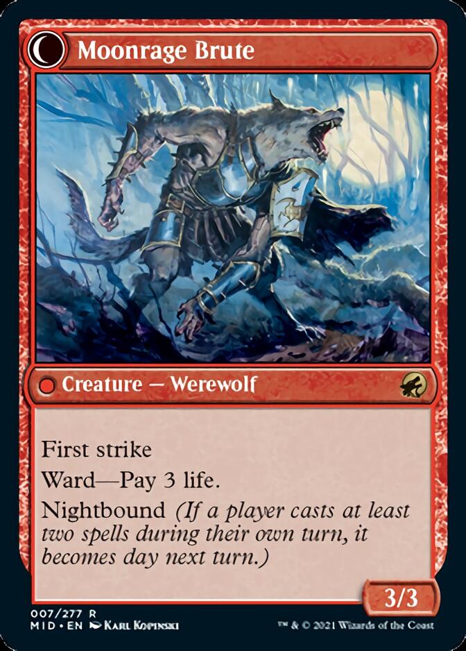 Brutal Cathar // Moonrage Brute [Innistrad: Midnight Hunt] Magic: The Gathering