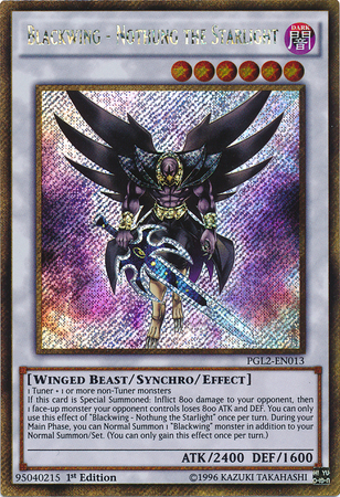 Blackwing - Nothung the Starlight [PGL2-EN013] Gold Secret Rare Yu-Gi-Oh!