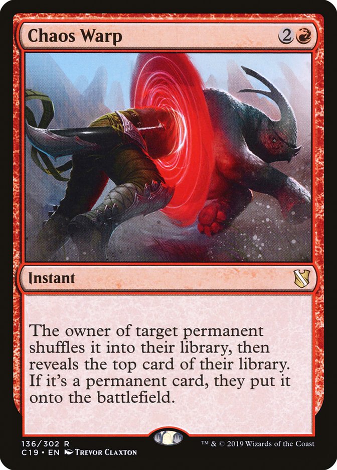 Chaos Warp [Commander 2019] Magic: The Gathering