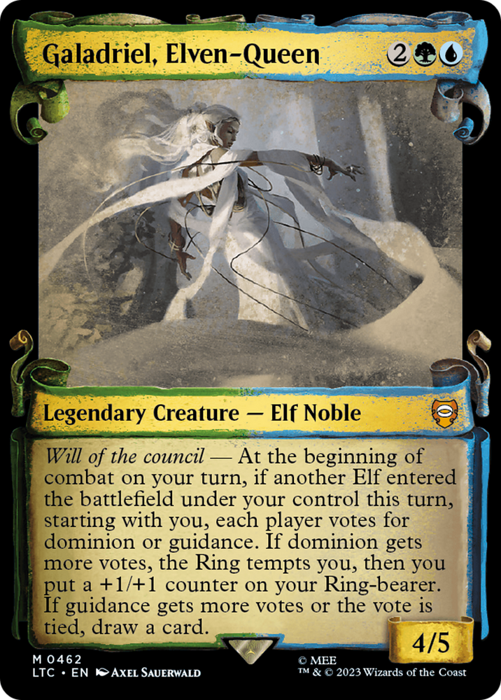 Galadriel, Elven-Queen [The Lord of the Rings: Tales of Middle-Earth Commander Showcase Scrolls] Magic: The Gathering