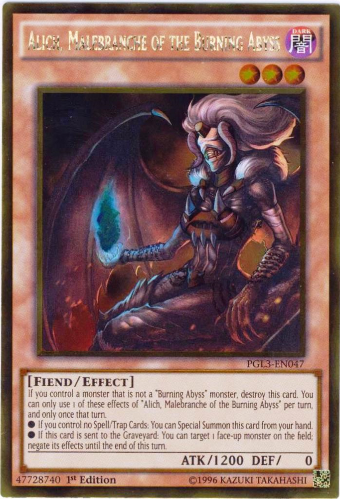 Alich, Malebranche of the Burning Abyss [PGL3-EN047] Gold Rare Yu-Gi-Oh!