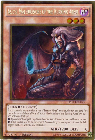 Alich, Malebranche of the Burning Abyss [PGL3-EN047] Gold Rare Yu-Gi-Oh!