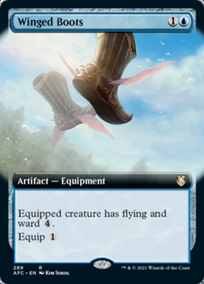 Winged Boots (Extended Art) [Dungeons & Dragons: Adventures in the Forgotten Realms Commander] Magic: The Gathering