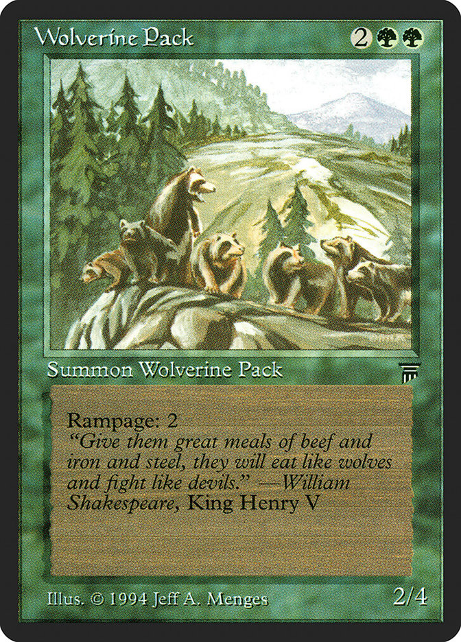 Wolverine Pack [Legends] Magic: The Gathering