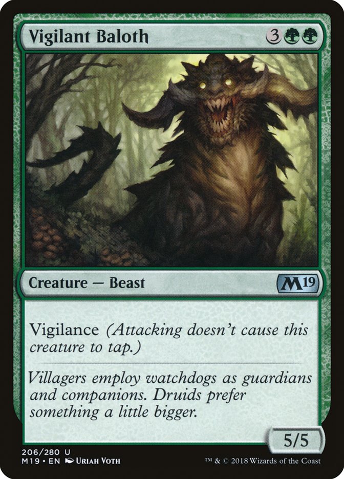 Vigilant Baloth [Core Set 2019] Magic: The Gathering