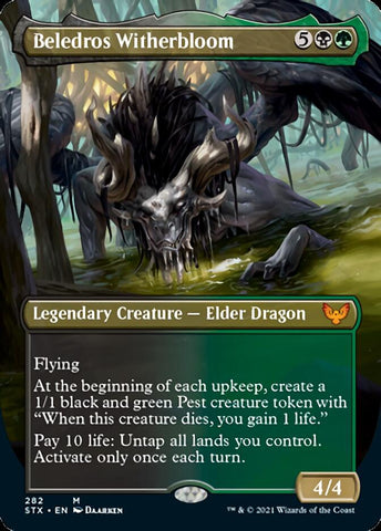 Beledros Witherbloom (Borderless Alternate Art) [Strixhaven: School of Mages] Magic: The Gathering
