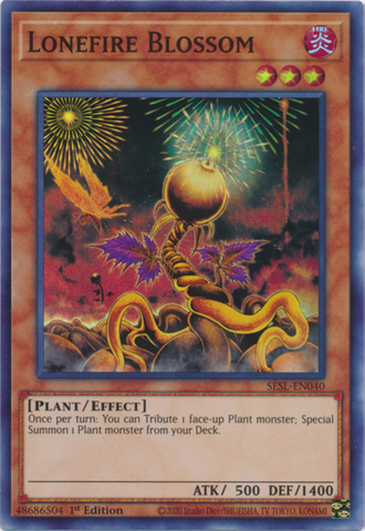 Lonefire Blossom [SESL-EN040] Super Rare Yu-Gi-Oh!