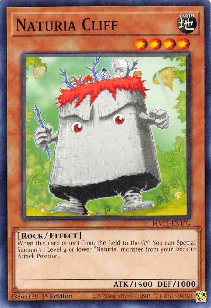 Naturia Cliff (Duel Terminal) [HAC1-EN103] Parallel Rare Yu-Gi-Oh!