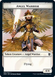 Angel Warrior // Shark Double-Sided Token [Challenger Decks 2021 Tokens] Magic: The Gathering