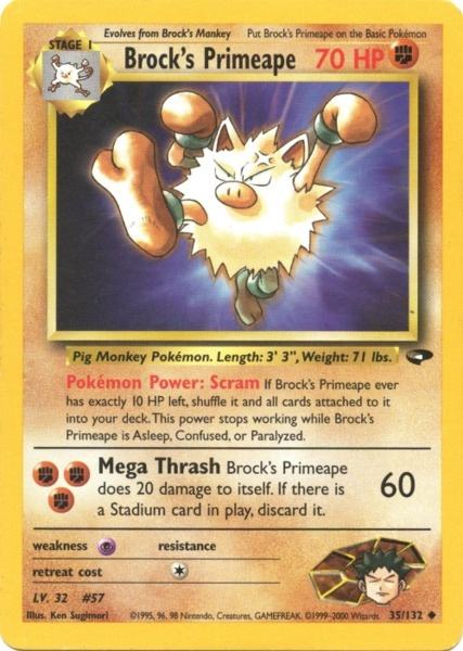 Brock's Primeape (35/132) [Gym Challenge Unlimited] Pokémon